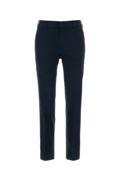Pt Torino Navy Blue Stretch Cotton New York Pant