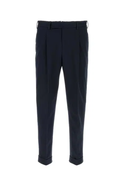 Pt Torino Cotton Trousers In Blue