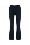 Pt Torino Black Mini Flare Pants In Stretch Fabric Woman In Blue