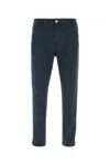 Pt Torino Trousers Stretch Cotton Belt Loops In Black