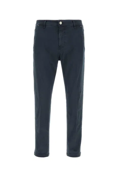 PT TORINO NAVY BLUE STRETCH COTTON PANT