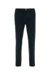 Pt Torino Navy Blue Stretch Cotton Reggae Pant In Green