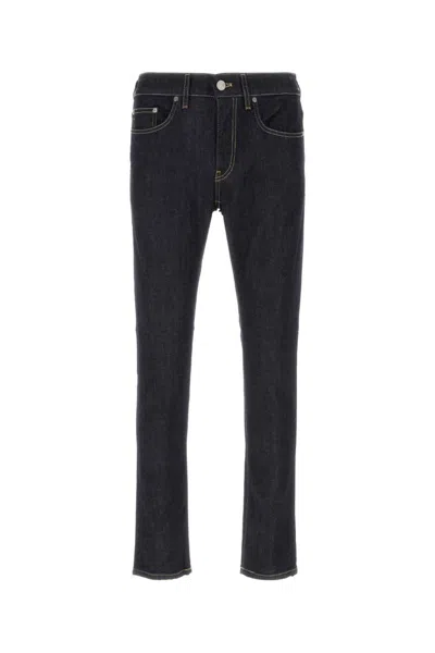 Pt Torino Navy Blue Stretch Denim Jeans In Sk30