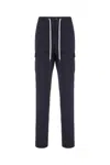 Pt Torino Joggers Wool Elastic Waistband In Blue