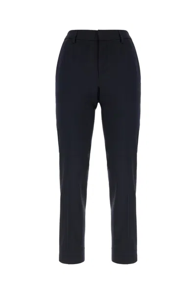 Pt Torino Navy Blue Stretch Wool Pants