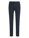 Pt Torino Navy Blue Superslim Chinos With Straight Leg Design In Blue