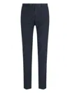Pt Torino Navy Blue Superslim Chinos With Straight Leg Design In Blue