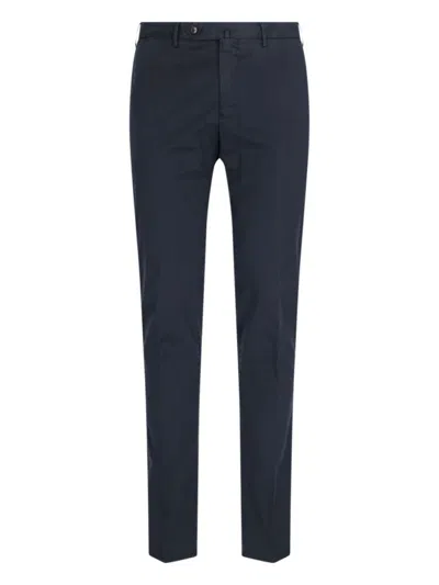 PT TORINO NAVY BLUE SUPERSLIM CHINOS WITH STRAIGHT LEG DESIGN