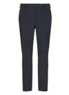 Pt Torino Navy Blue Virgin Wool Trousers In Blue