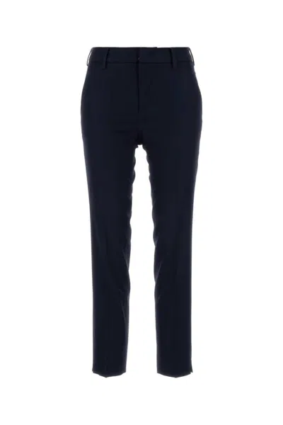 PT TORINO NAVY BLUE VISCOSE TROUSERS