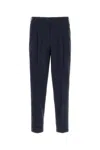 Pt Torino Midnight Blue Stretch Wool Edge Cigarette Pant In 0360