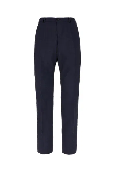 Pt Torino Navy Blue Wool Blend Pants