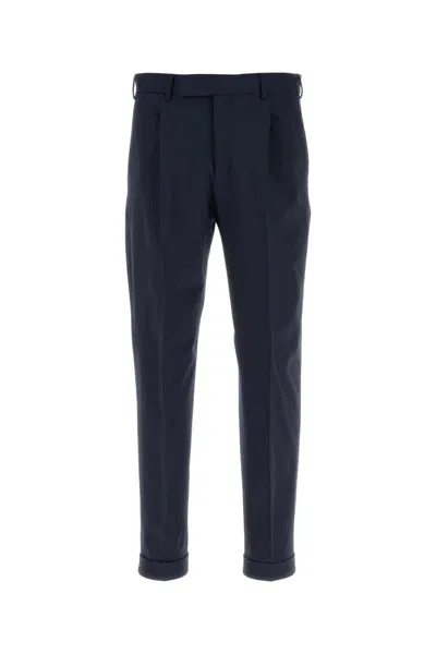 PT TORINO NAVY STRETCH WOOL PANT