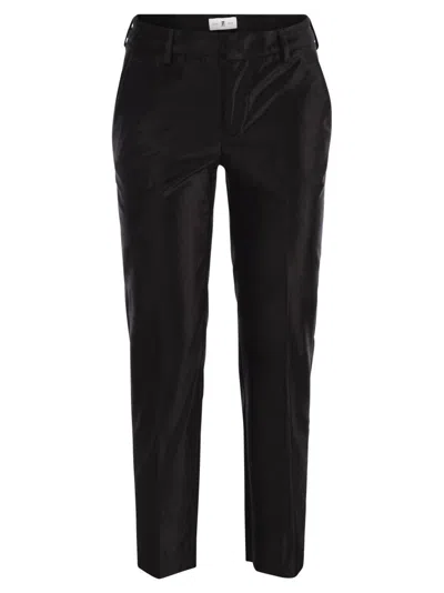 Pt Torino New York - Velvet Trousers In Black