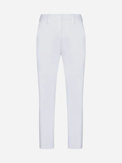 Pt Torino New York Cotton Trousers In White