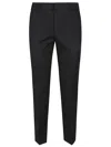 Pt Torino Black Stretch Cotton Blend Pant In Black