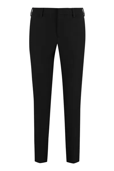 Pt Torino New York Techno Fabric Tailored Trousers In Black