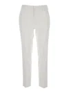 Pt Torino 'new York' White Pants With Belt Loops In Viscose Stretch Woman In White