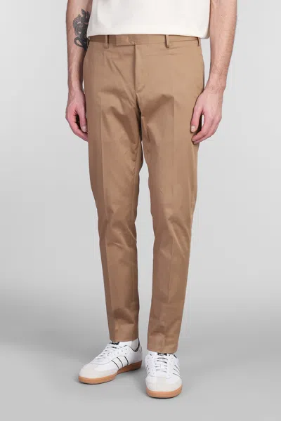 Pt Torino Nu68 Pants In Camel Cotton In Brown
