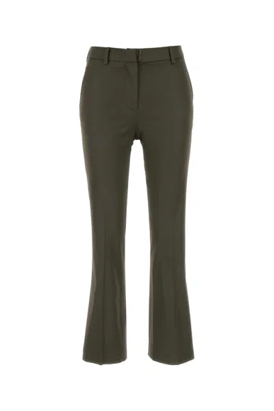 PT TORINO PT TORINO OLIVE GREEN STRETCH VISCOSE PANT