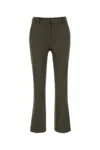 Pt Torino Pant Viscose Stretch Flared Hem In Green