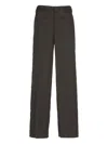 Pt Torino Straight Leg Wide-leg Trousers In Gray