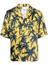 Pt Torino Palm Tree Print Shirt In Blau
