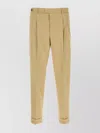Pt Torino Beige Stretch Cotton Blend Pant