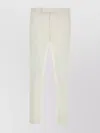 Pt Torino Refined Cotton Twill White Trousers With Detailing