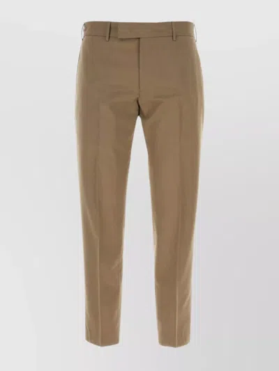 Pt Torino Pant Stretch Cotton Button Pockets In Brown