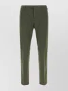 Pt Torino Olive Green Stretch Cotton Pant In Green