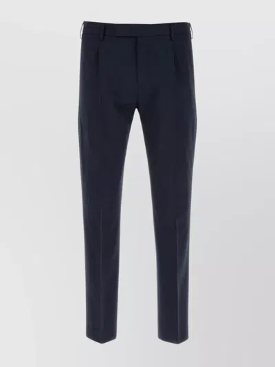 Pt Torino Pant Wool Stretch Back Pockets In Blue