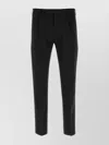 Pt Torino Pant Wool Stretch Front Pleats In Black