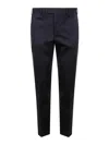 Pt Torino 'dieci' Blue Pants With Belt Loops And Logo Plaque On The Rear