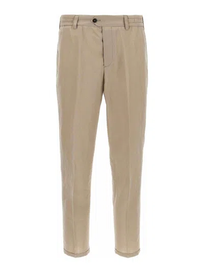 Pt Torino Elastic-waistband Trousers In Neutral