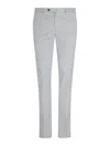 Pt Torino Light Grey Stretch Cotton Blend Silkochino Pant In Grey