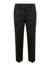 Pt Torino Black Stretch Cotton Blend Pant In Black