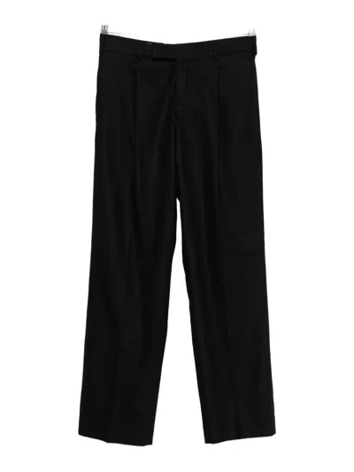Pt Torino Straight-leg Trousers In Wool-cashmere Blend In Black