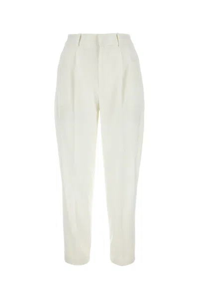 PT TORINO PT TORINO WHITE STRETCH POLYESTER PANT