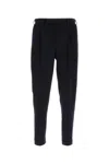 Pt Torino Pantalone In Misto Lana Stretch Nero Uomo In Black