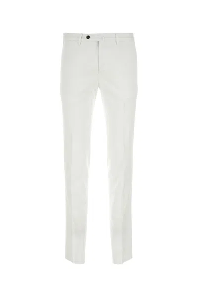 PT TORINO PT TORINO WHITE STRETCH COTTON BLEND SILKOCHINO PANT