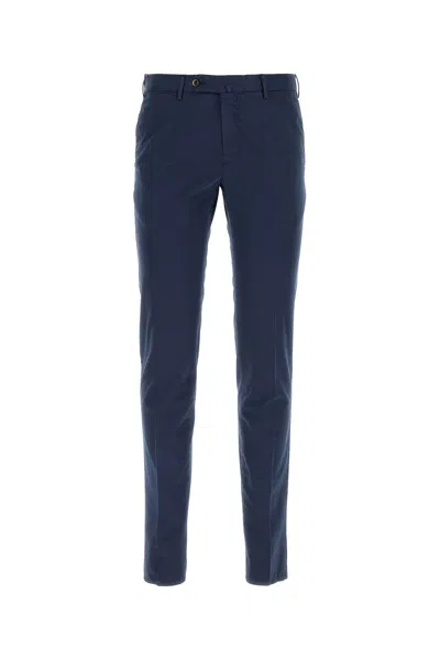 PT TORINO PT TORINO BLUE STRETCH COTTON BLEND SILKOCHINO PANT