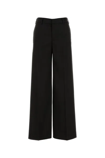 PT TORINO PT TORINO BLACK STRETCH JERSEY LORENZA PALAZZO PANT