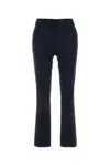 Pt Torino Black Mini Flare Pants In Stretch Fabric Woman In Blue