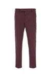 Pt Torino Turn-up Hem Tapered Trousers In Bordeaux