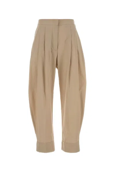 Pt Torino Pleated Cotton Trousers In Brown