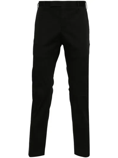 Pt Torino Pressed-crease Trousers In 黑色