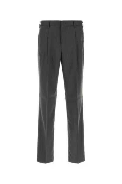 Pt Torino Stretch Wool Tailored Suit Pant Flat Front In Gray