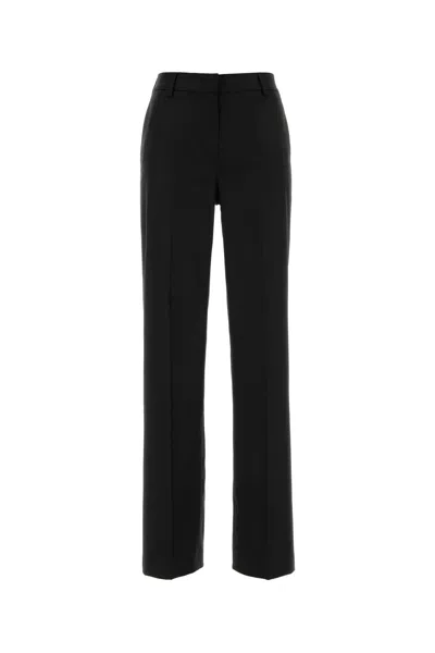 Pt Torino Ambra Wool Blend Tailored High Waist Trousers In Black