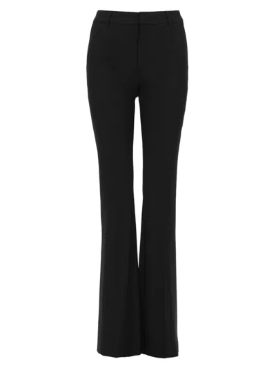 Pt Torino Neutral Elsa Viscose-blend Flared Pants In Black
